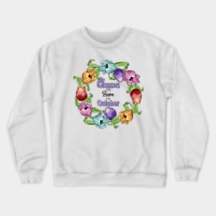 Queens Are Born In October Crewneck Sweatshirt